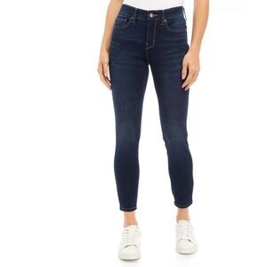 Wonderly Mid Rise Dark Blue Skinny Jeans